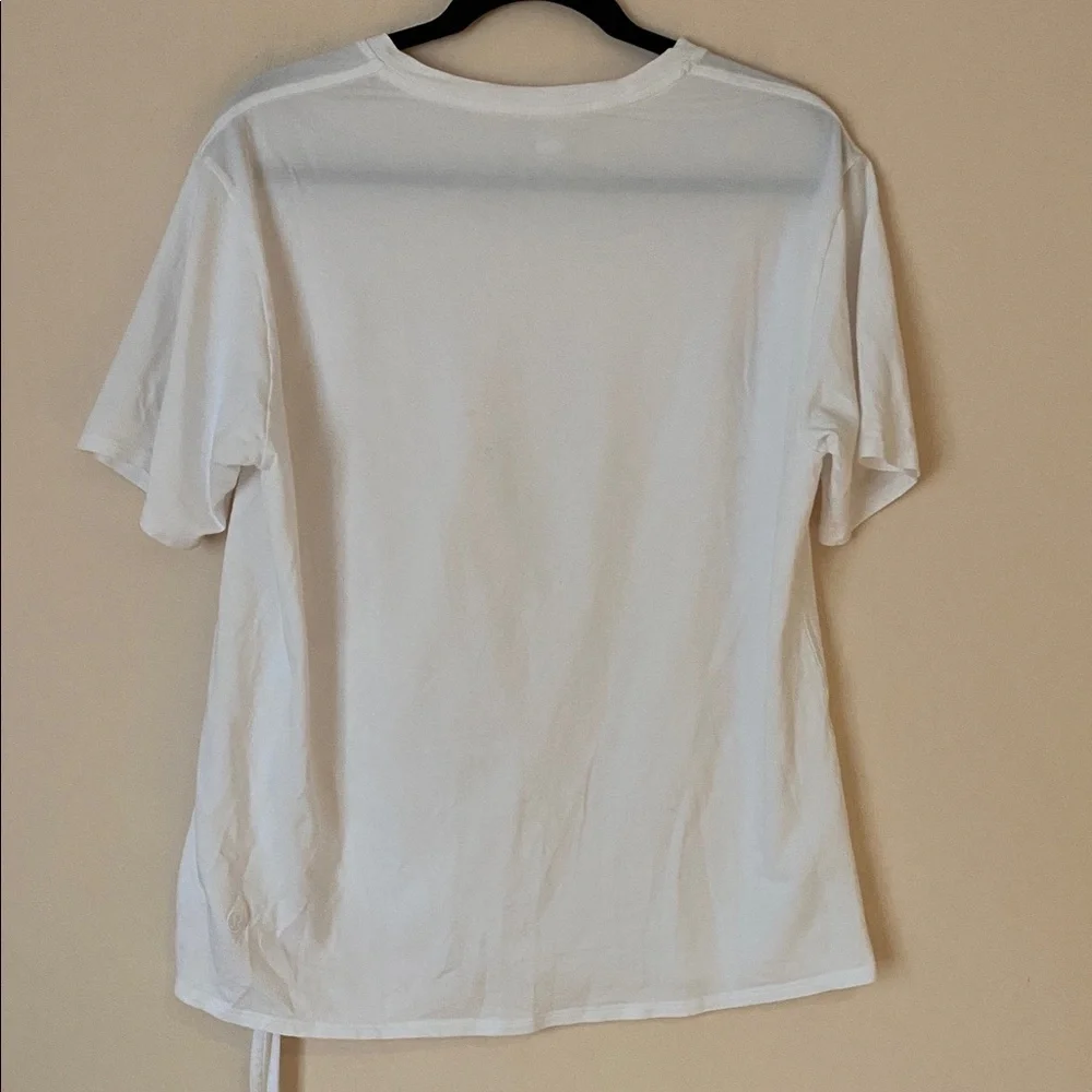 Lululemon white side cinch ruched tee